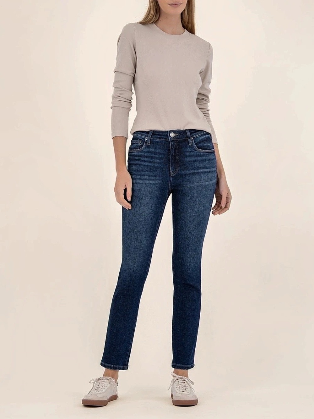 KUT from the Kloth Reese Fab Ab Ankle Straight Leg Straight Leg Jeans in Blue, 6